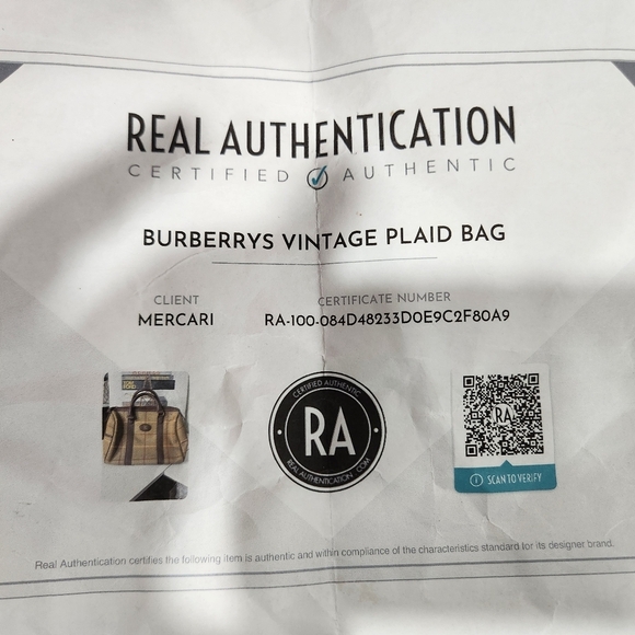 🔹️Burberry 🔹️VINTAGE mediun size Boston w/ COA - Picture 12 of 15